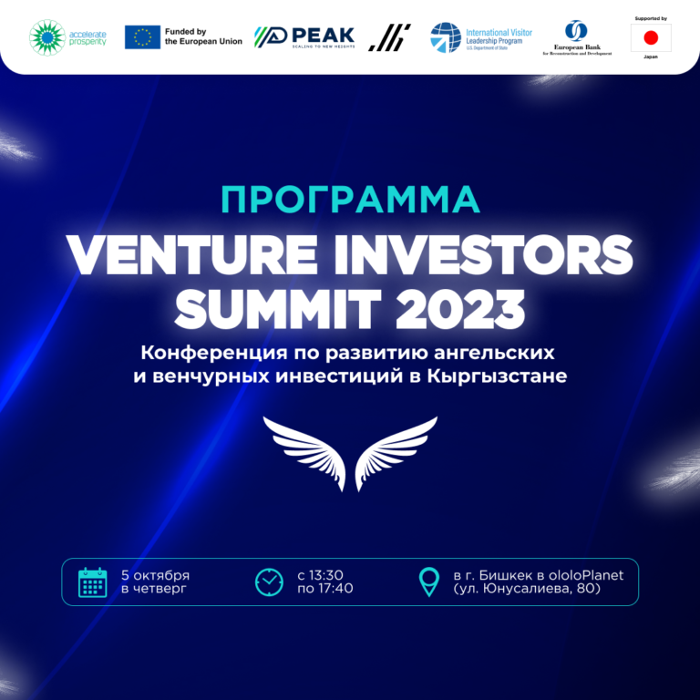 В Бишкеке пройдет Venture Investors Summit  
