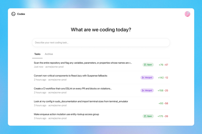 OpenAI представила Codex, самый мощный ИИ-агент для написания кода в ChatGPT  