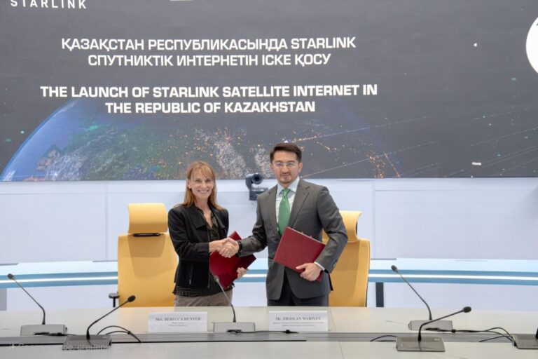 В Казахстане подписано соглашение о запуске спутникового интернета Starlink