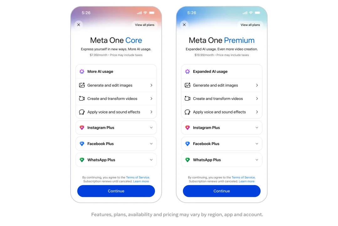 Meta запустила подписки One для социальных сетей и ИИ 3 meta one bundle plans for individuals